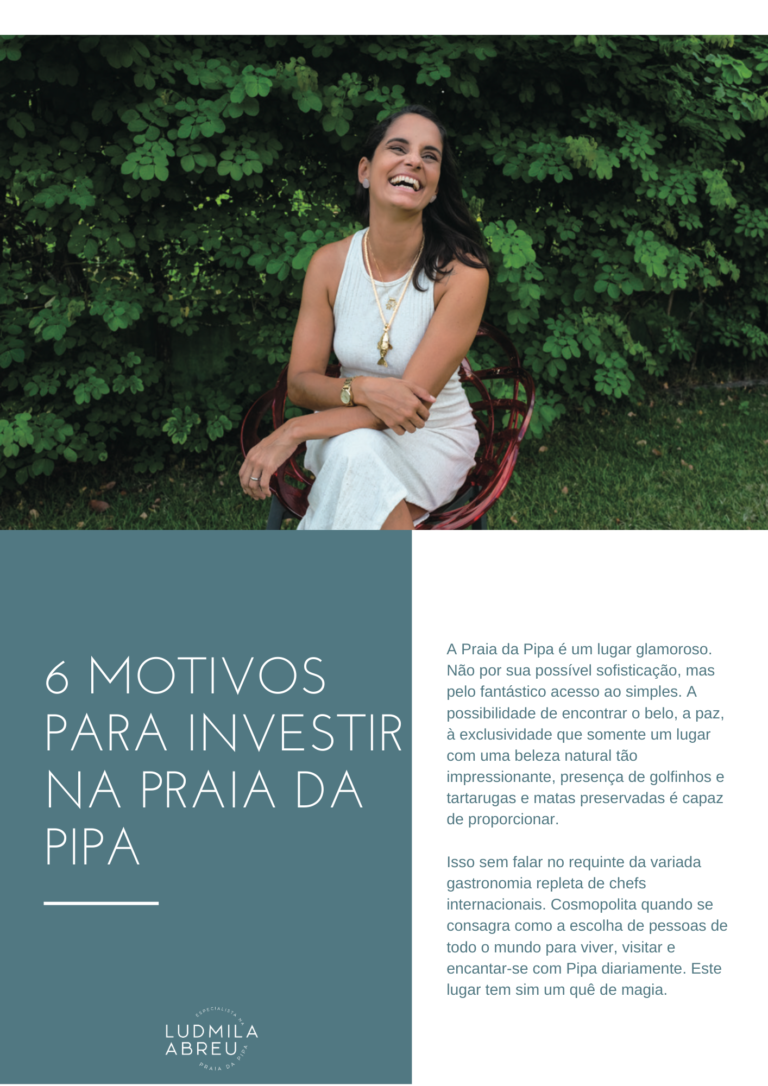 capa do ebook 6 motivos para escolher a Praia da Pipa para investir