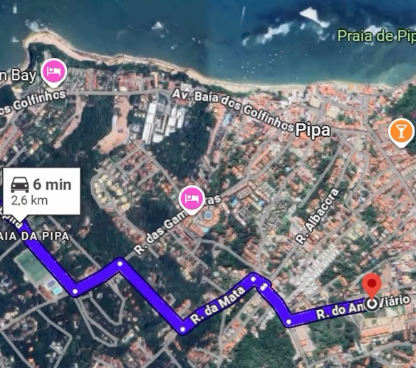 Anel viario na praia da Pipa