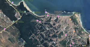 Mapa de regioes da Praia da Pipa