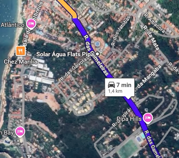 Rua gameleira na praia da pipa