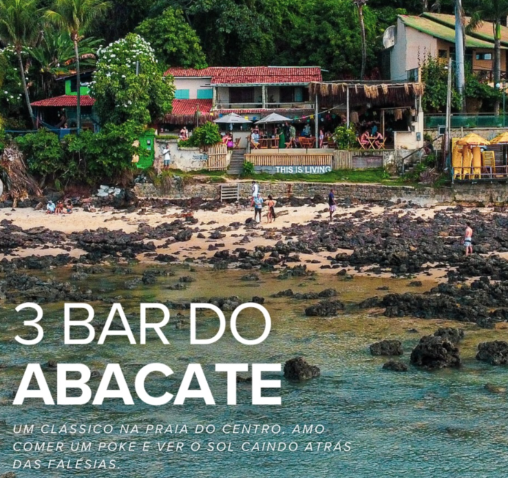 Vista superior d o bar Abacate em Pipa